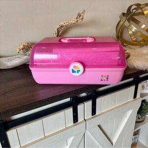 Caboodles Vintage Makeup Case Organizer Tray with Mirror Pink 5626 USA.